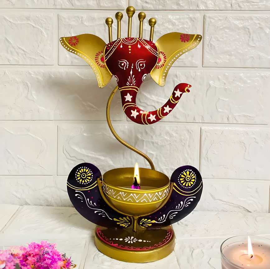 Spiritual Decor Ganesha with Diya Holder