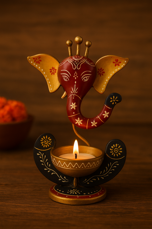 Spiritual Decor Ganesha with Diya Holder